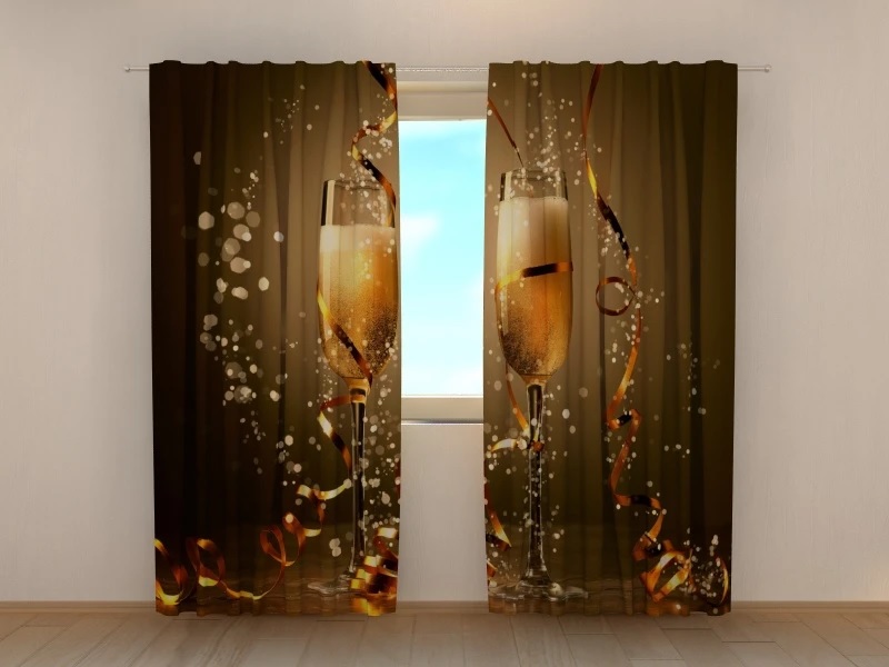 Photo curtains Champagne