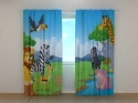 Photo curtains Cute African Animals