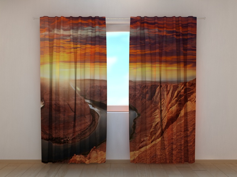 Photo curtains Horseshoe Bend at Sunset