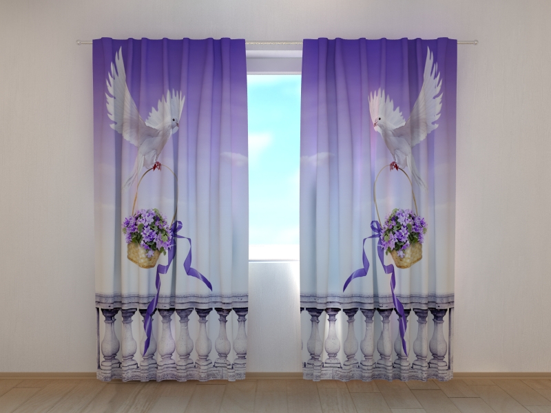 Photo curtains Beautiful Dove