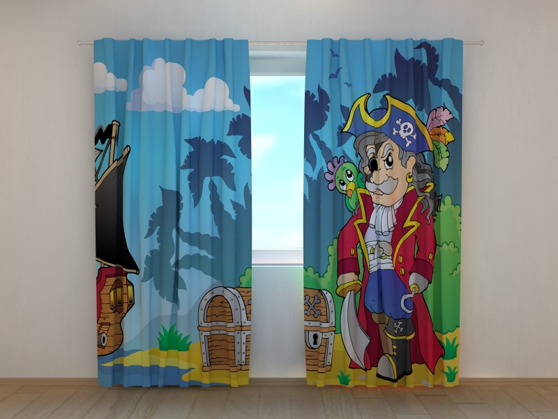 Photo curtains Pirate and Treasure
