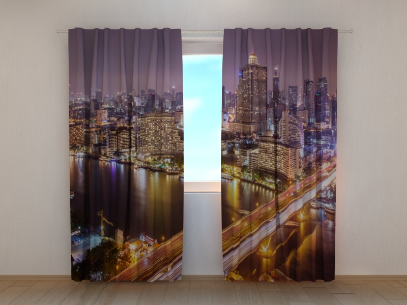 Photo curtains Bangkok City