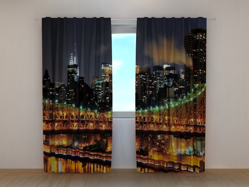 Photo curtains Night Manhattan