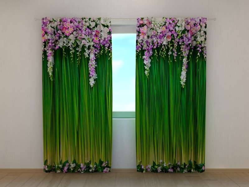 Photo curtains Flower Lambrequins