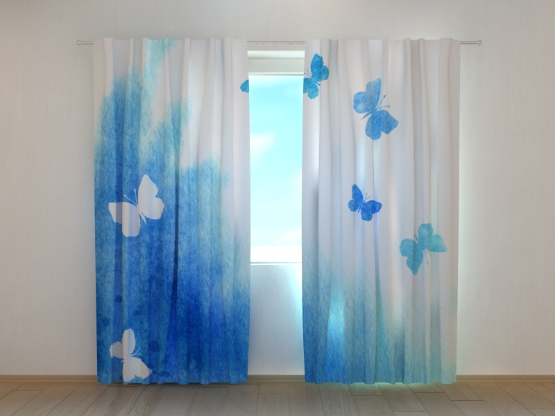 Photo curtains Watercolor Butterflies