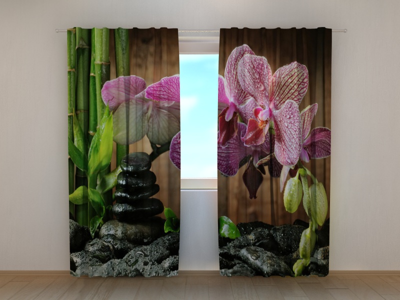 Photo curtains Sparkling Orchid