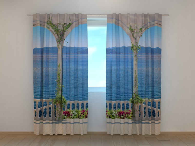 Photo curtains Staircase to the Sea