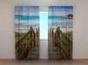 Photo curtains Wooden Staircase on Australia Beach