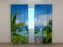 Photo curtains Boats on Tropical Coast