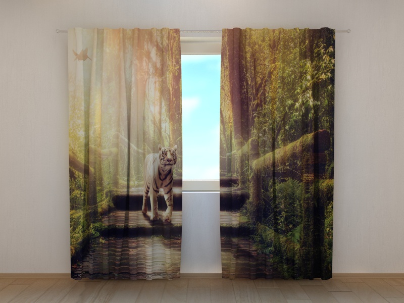 Photo curtains Tiger in the Jungle