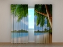 Photo curtains Ocean and Palm trees