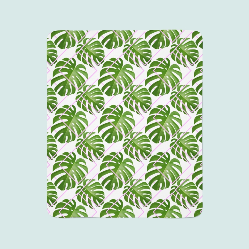 Флисовый плед Тропические пальмовые листья
