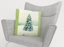 Pillowcase Christmas tree with white decorations
