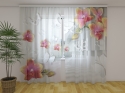 Photo curtains Tunnel with Orchids and Butterflies