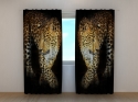 Photo 3D curtains Beautiful Jaguar