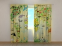 Photo curtains Kids Map