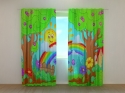 Photo curtains Sun and Rainbow