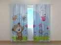 Photo curtains Teddy Bear on a Meadow