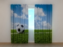 Photo curtains Ball on a Football Pitch