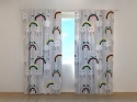 Photo curtains Cute Rainbow and Clouds with Eyes