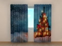 Photo curtains Christmas tree in snow