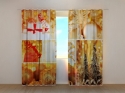 Photo curtains Golden Christmas Collage