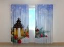 Photo curtains Magic Christmas Lantern on Snow