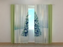 Photo curtains Christmas Tree with White Decorations
