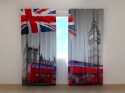 Photo curtains Flag over Big Ben
