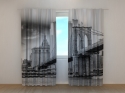 Photo curtains Gray Brooklyn Bridge 2