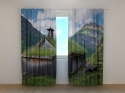Photo curtains Mountain Farm in Norway Fjords