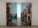 Photo curtains Painting Lane by the Sea