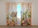 Photo curtains Irises and Butterflies