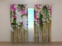 Photo curtains Flowers on Bamboo