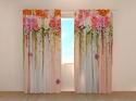 Photo curtains Flower Lambrequins. Pink Spring