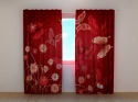 Photo curtains Red Butterflies