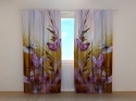 Photo curtains Butterflies and Flowers