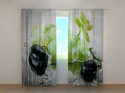 Photo curtains Pistachio Orchid