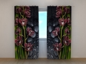 Photo curtains Wine Сoloured Orchids
