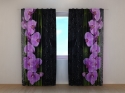 Photo curtains Orchids on Black
