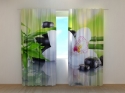 Photo curtains Bamboo Branches and White Orchid