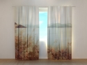 Photo curtains Grass and Mountains in Vintage Style