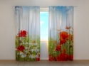 Photo curtains  Red Poppies and Blue Sky