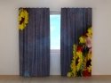 Photo curtains Dahlia and Sunflowers