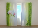 Photo curtains White Orchid with Fresh Bamboo