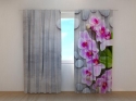 Photo curtains Gentle Pink Orchids and Stones