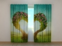 Photo curtains Heart Tree