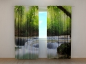 Photo curtains Waterfall in spring Forest