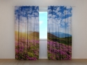 Photo curtains Flowers and Mountains