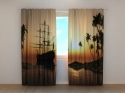 Photo curtains Sailboat at Sunset